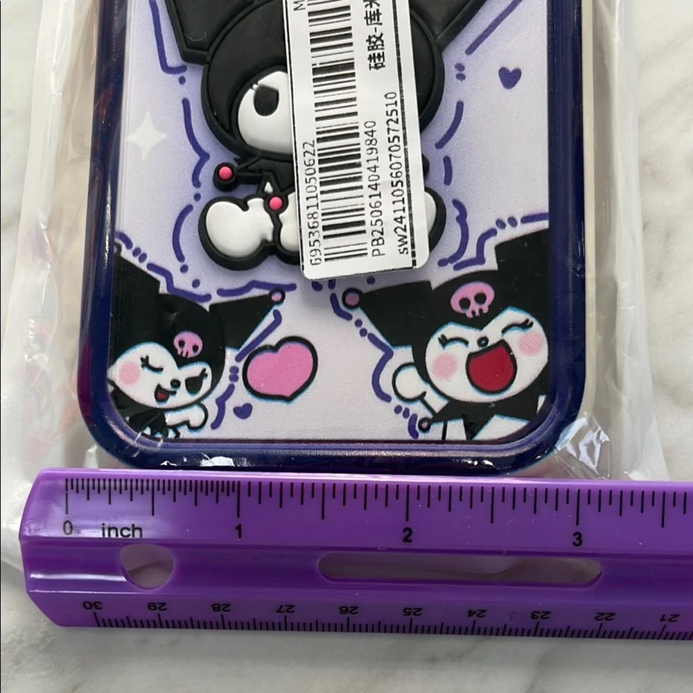 Kuromi Sanrio Themed iPhone Case - Purple iPhone 11 NWT wristlet attachment